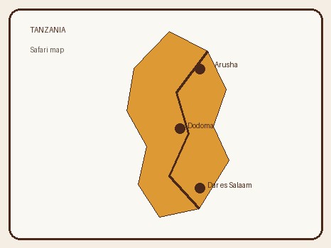 Carte de la Tanzanie